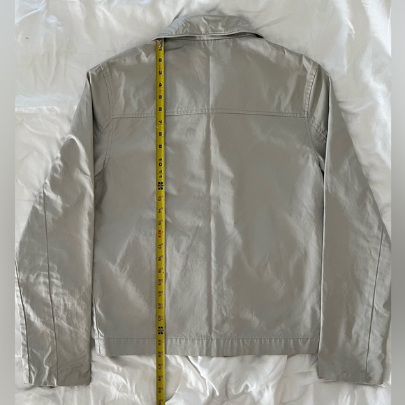 Your Neighbors Light Grey Coated Lightweight  Asymmetrical Moto Jacket - Picture 2 of 6